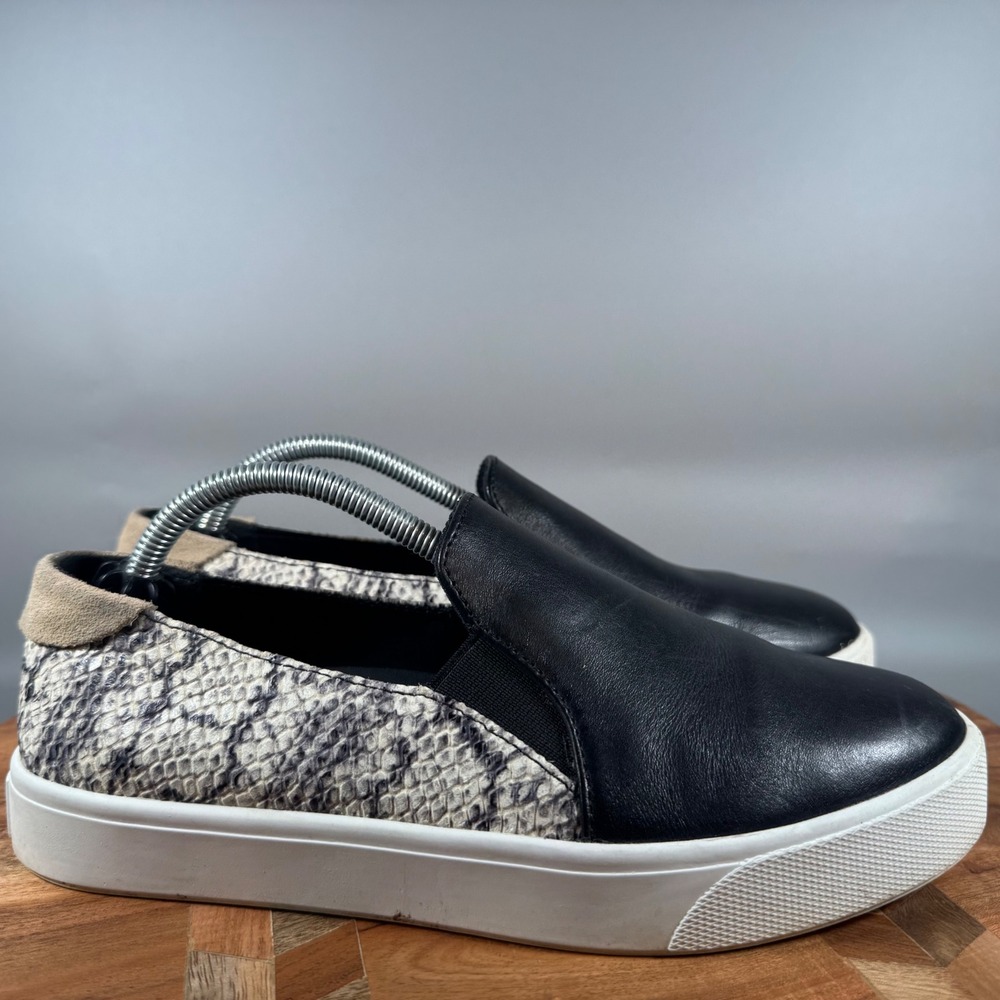 Cole Haan Womens Slip On Sneakers Black Snake Print Leather Size‎ 7B